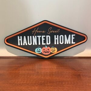 Ashland Halloween Haunted Home Sign - Black and Orange